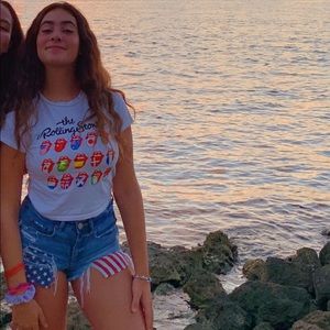 the rolling stones tee cropped